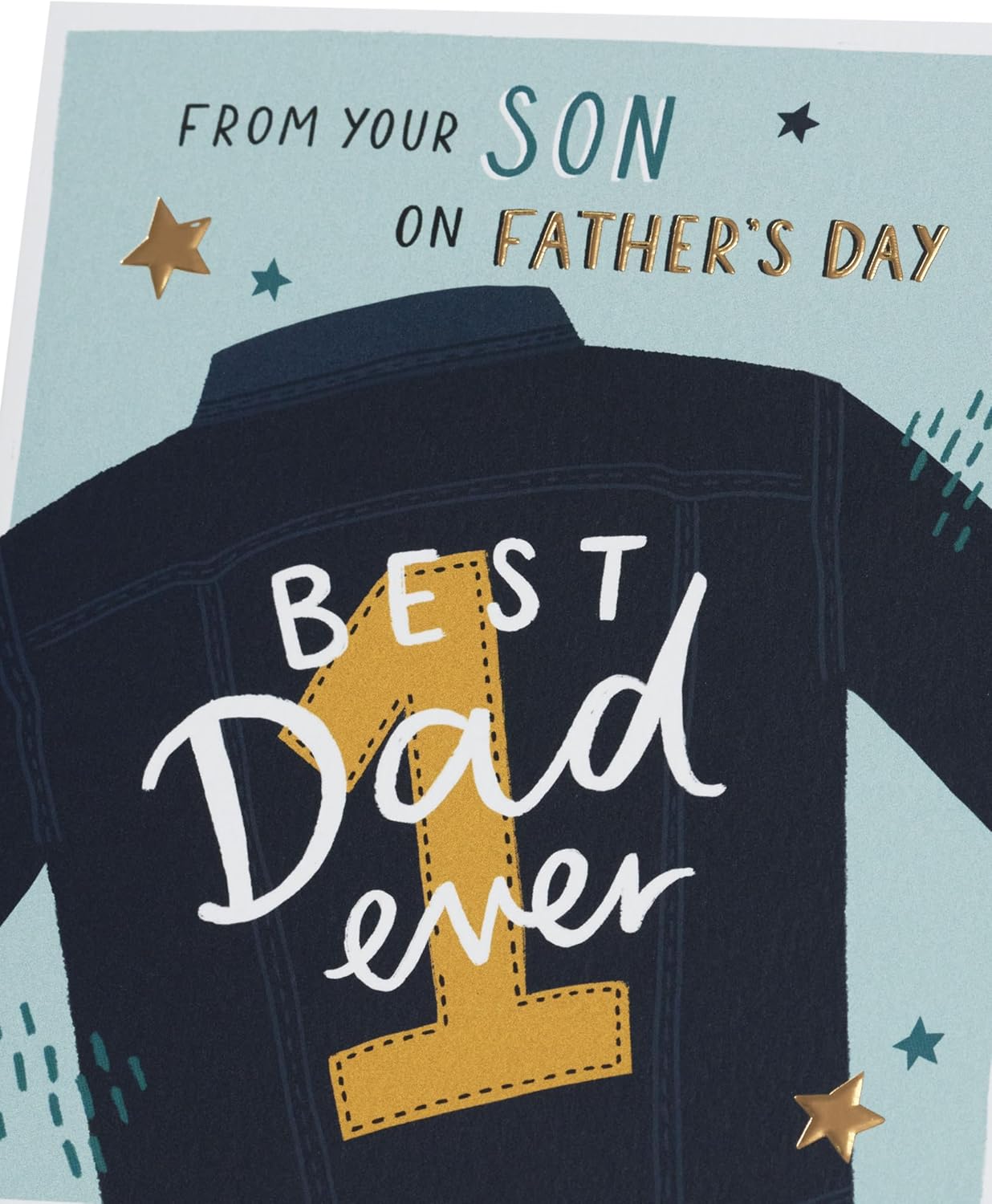 UK Greetings Father's Day Card from Your Son - Best Dad Ever Jacket Design