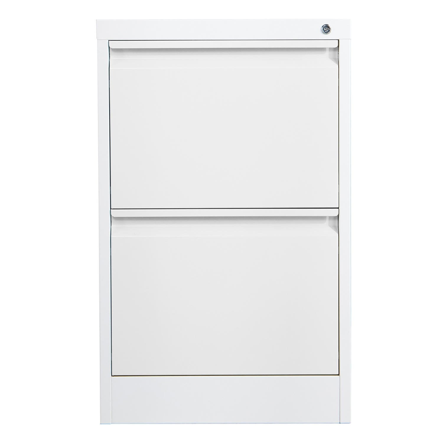 Phoenix FC Series 2 Drawer Filing Cabinet Grey with Key Lock - FC1002GGK DD