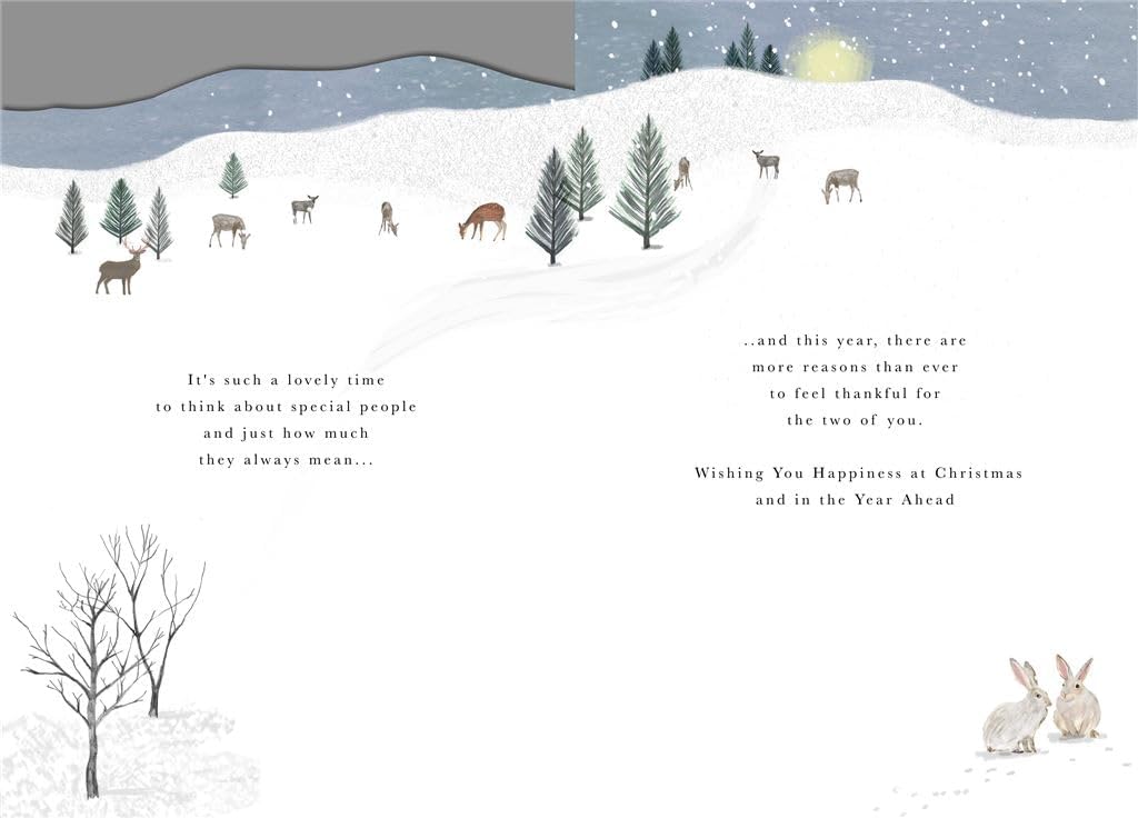 Special Couple Christmas Greeting Card with Festive Romantic Design and Loving Wishes