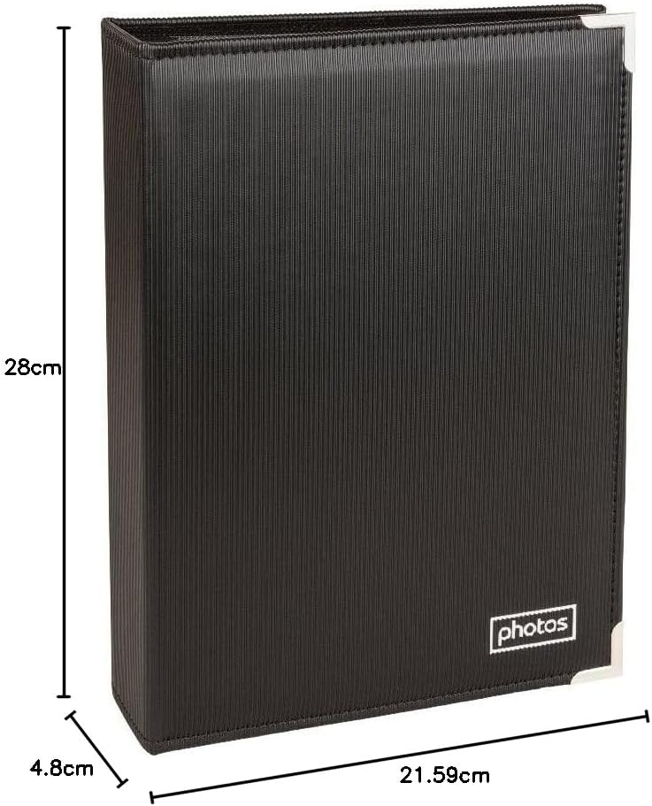 Kenro black slip-in photo album with multiple pages for preserving and displaying photographs in a sleek, professional style.