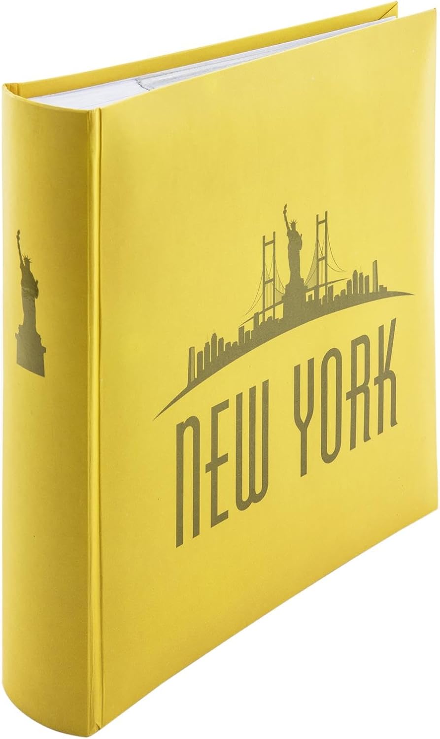 Kenro City Series New York Skyline memo photo album holding 200 6x4 inch photos with cityscape cover design.