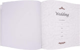 Kenro Fleur White traditional wedding photo album with 23 x 24 cm pages, featuring a elegant floral design and hardcover binding.
