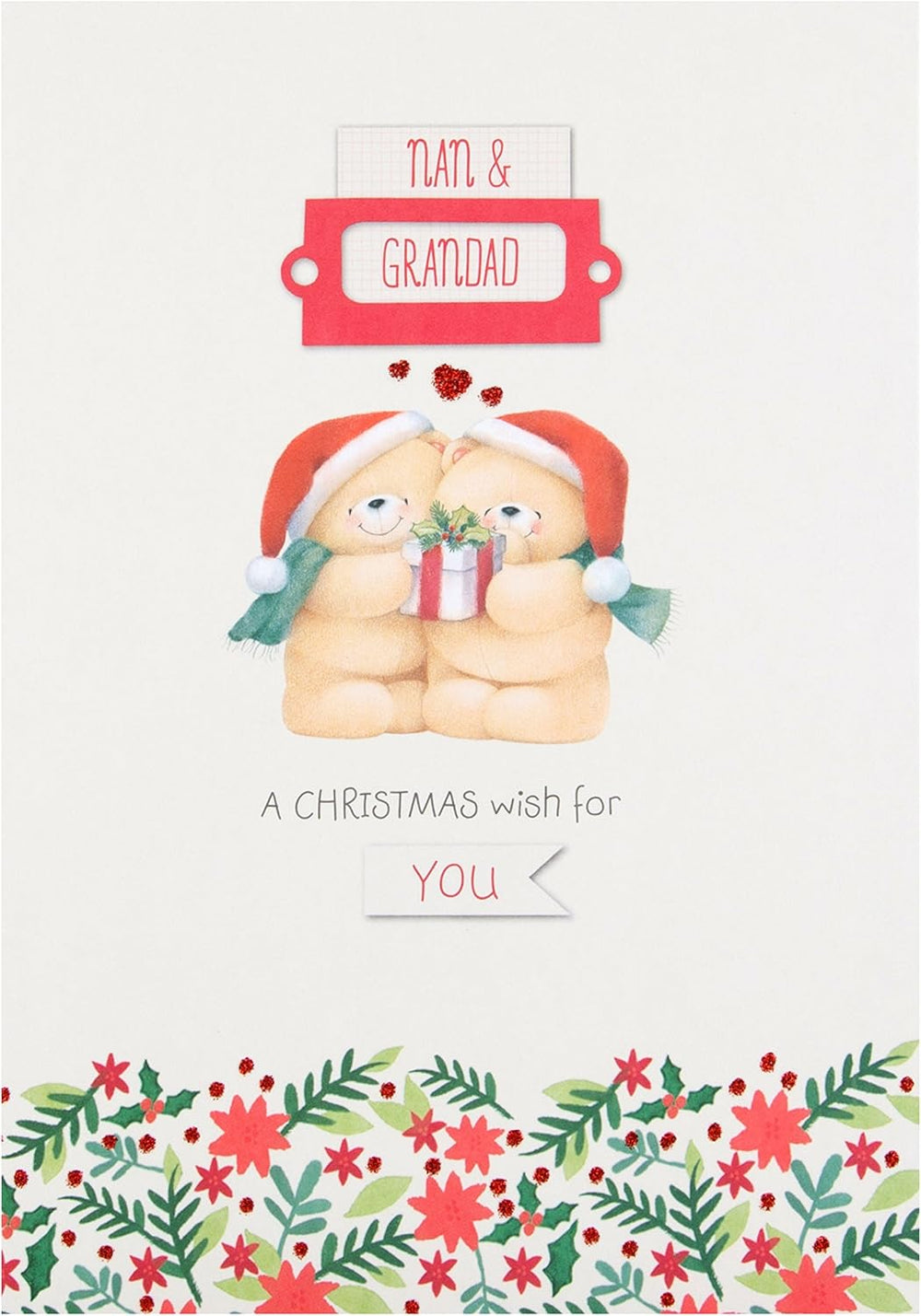 Nan and Grandad Christmas Greeting Card with Heartfelt Festive Wishes