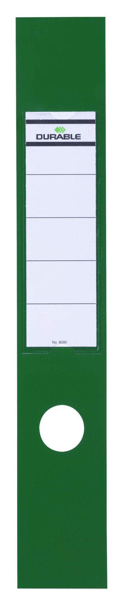 Durable ORDOFIX Self-Adhesive Spine Labels for Lever Arch Files & Folders 60x390mm Green (Pack 10) - 809005