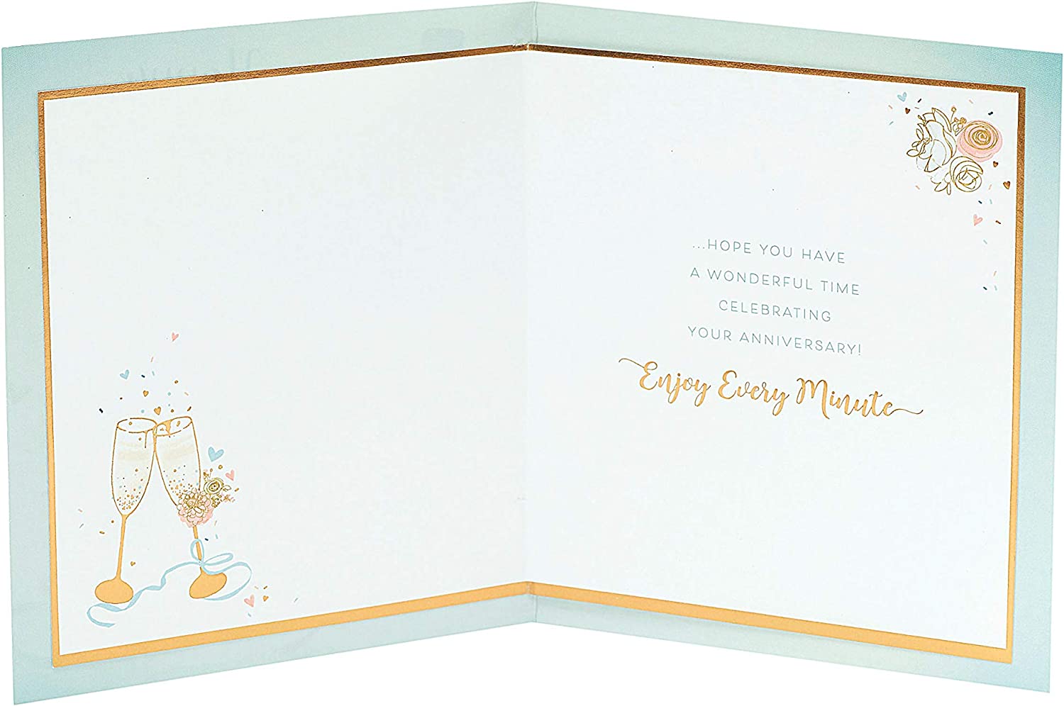 Champagne Gold Foil Design Special Couple Wedding Anniversary Card