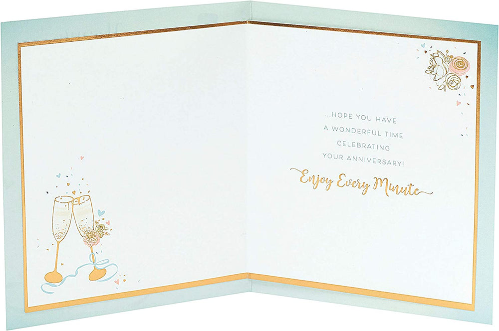 Champagne Gold Foil Design Special Couple Wedding Anniversary Card