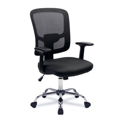 Nautilus Designs Crusader Designer High Back Mesh Task Operator Office Chair With Fixed Arms Black - BCM/S550/BK DD