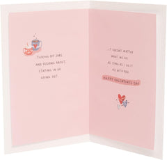 UK Greetings Valentine's Day Card For Wife - Cute Light Pink Design