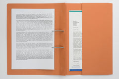 Guildhall Spring Pocket Transfer File Manilla Foolscap 315gsm Orange (Pack 25) - 211/9063Z