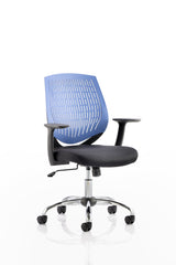 Dura Medium Back Task Operator Office Chair With Arms Blue Back/Black Airmesh Seat - OP000015 DD