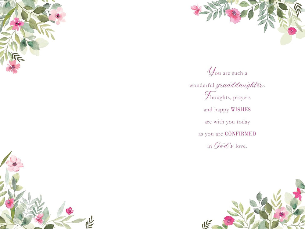 Kingfisher Confirmation greeting card for granddaughter, featuring elegant design and heartfelt message, perfect for special occasions.