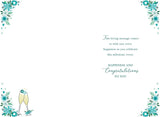 Kingfisher Emerald 55th Anniversary greeting card with champagne foil finish and heartfelt verse, featuring elegant design and festive details.