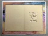 Kingfisher greeting card featuring a mountain scene and heartfelt birthday message for a special grandson.