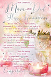 Kingfisher greeting card for mum and dad anniversary with candle design and heartfelt sentiments, ideal for special occasions.