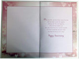 Kingfisher greeting card featuring a special mum and dad anniversary candle design with heartfelt sentiments, perfect for celebrating.
