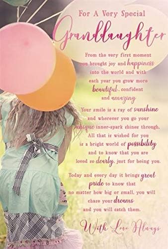 Kingfisher greeting card with a heartfelt birthday message for a special granddaughter, featuring colorful floral and cheerful design.