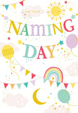 Kingfisher Greeting Card for Naming Day, featuring colorful illustrations and elegant design, perfect for celebrating special occasions.