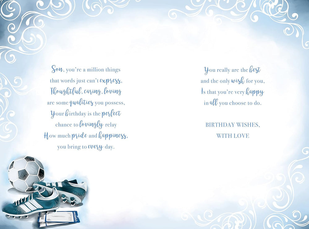 Kingfisher Son 16 greeting card featuring a colorful design, perfect for birthdays or special occasions.