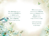 Kingfisher Wife Emerald greeting card featuring elegant floral design, perfect for special occasions and heartfelt messages.