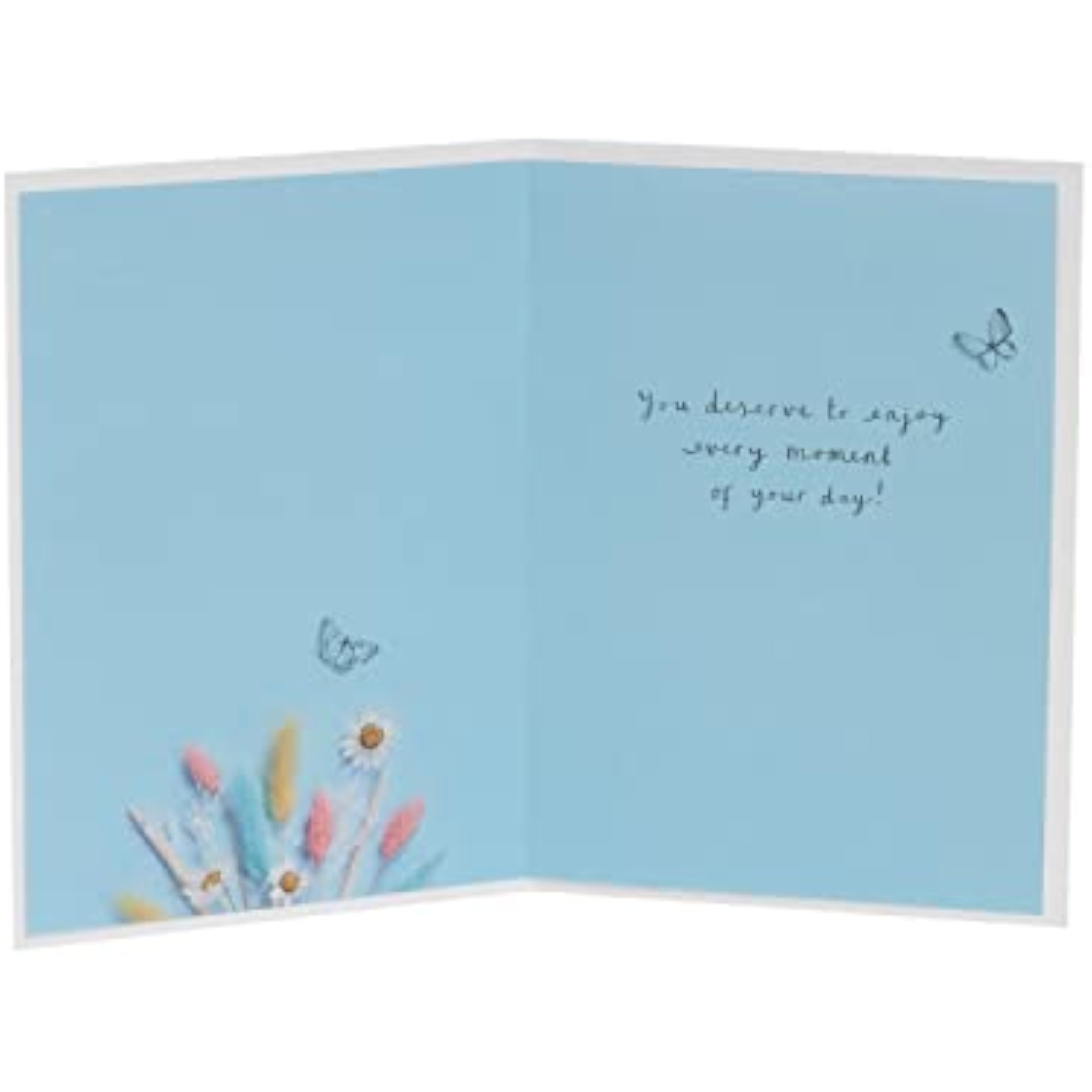 UK Greetings Birthday Card For Her/Female/Friend With Envelope - Flower Stem Design