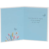UK Greetings Birthday Card For Her/Female/Friend With Envelope - Flower Stem Design
