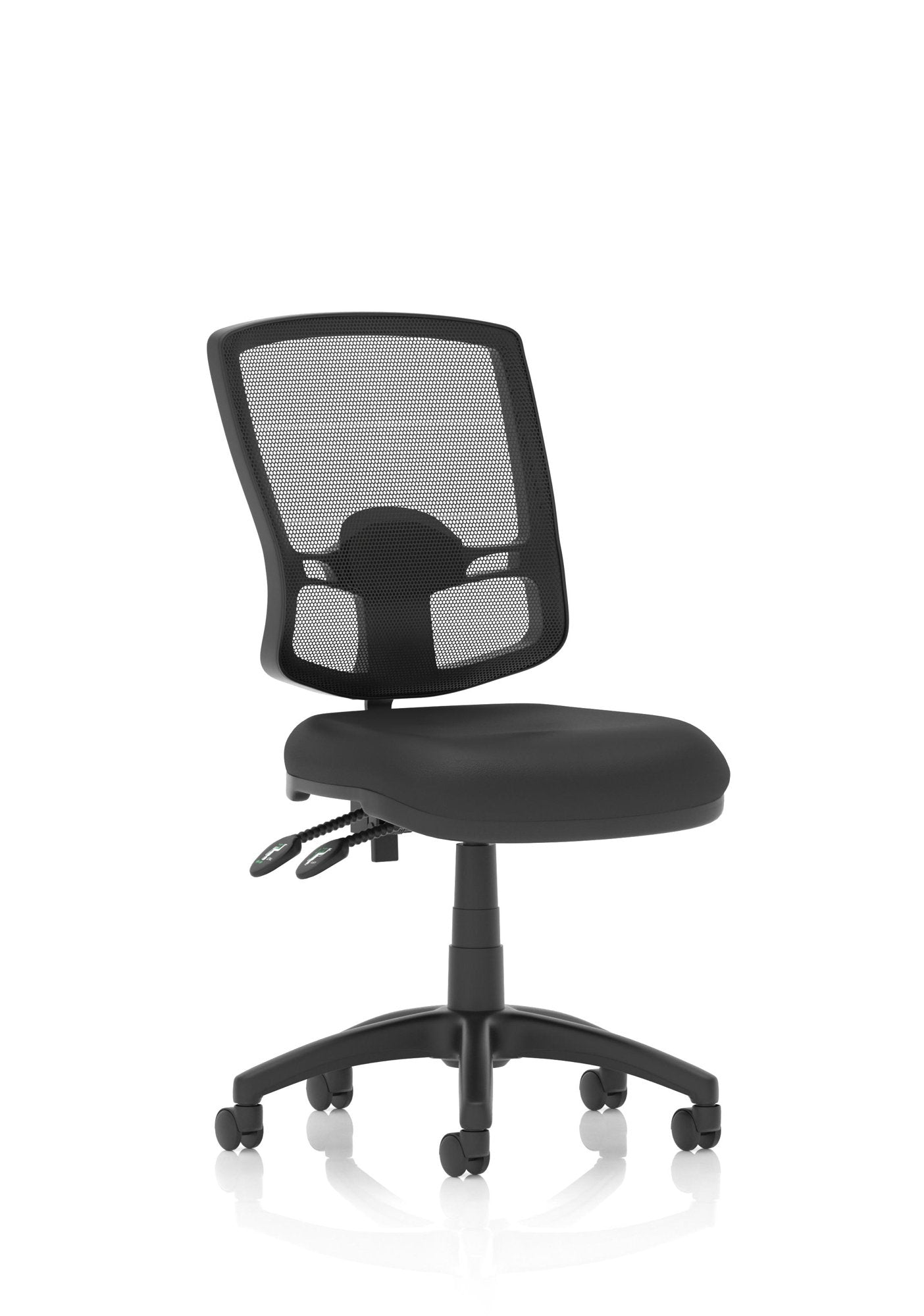 Eclipse Plus 2 Deluxe Mesh Back Chair Black with Soft Bonded Leather Seat KC0423 DD