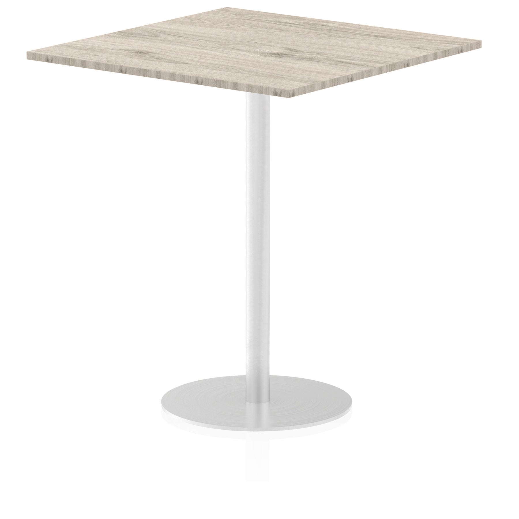 Dynamic Italia 1000mm Poseur Square Table Grey Oak Top 1145mm High Leg ITL0363 DD