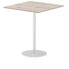 Dynamic Italia 1000mm Poseur Square Table Grey Oak Top 1145mm High Leg ITL0363 DD