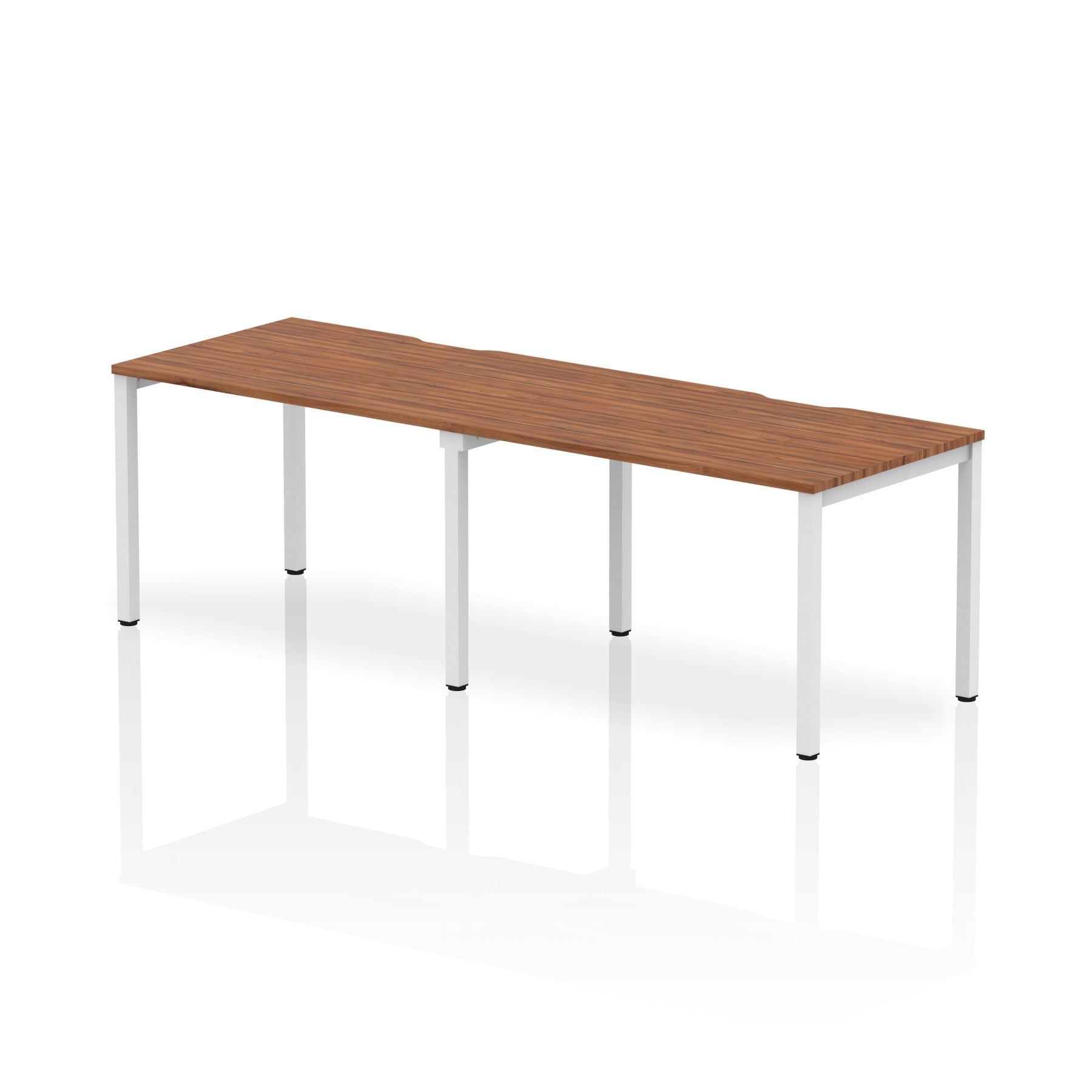 Dynamic Evolve Plus 1200mm Single Row 2 Person Desk Walnut Top White Frame BE357 DD