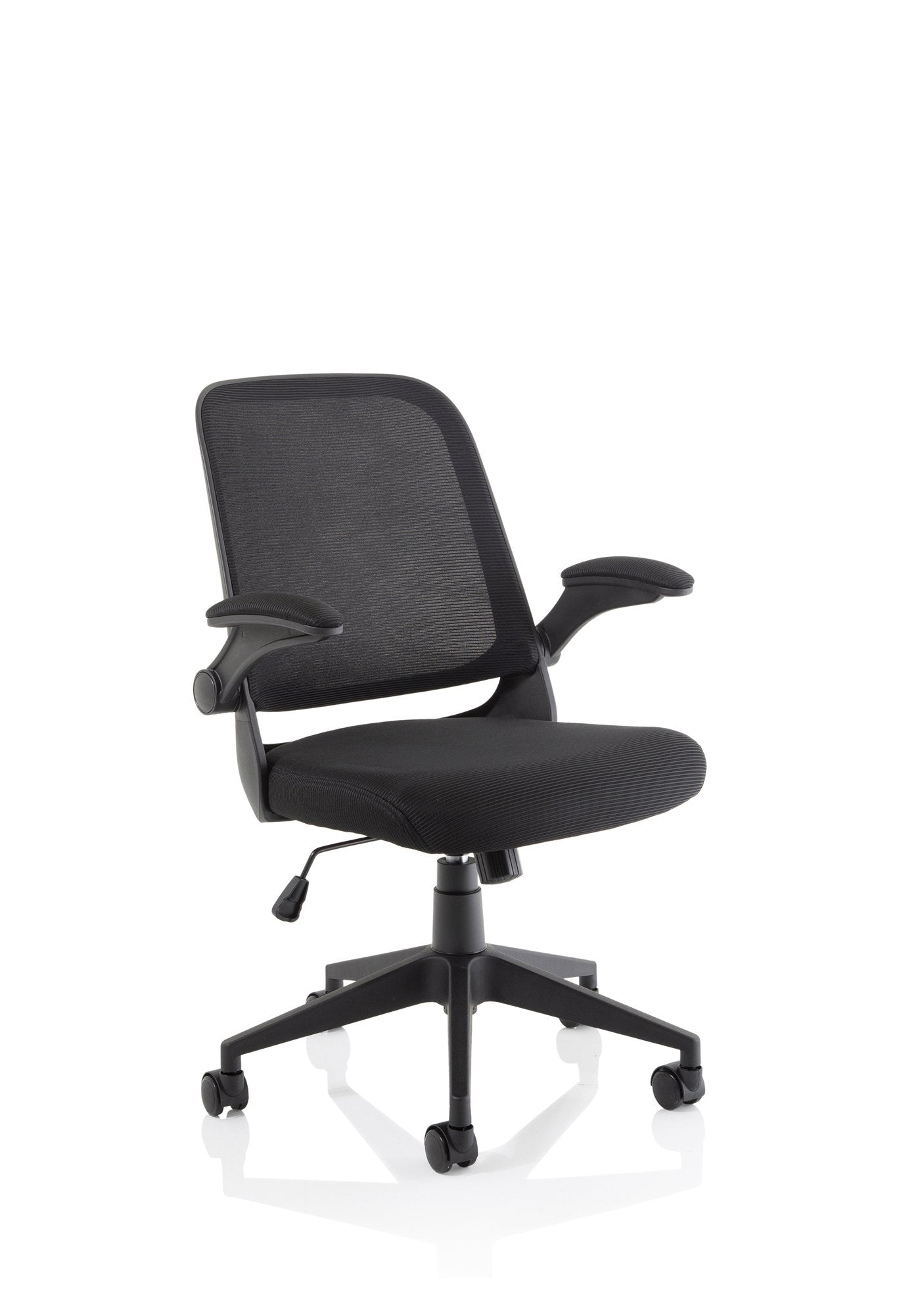 Crew Task Operator Mesh Office Chair With Folding Arms Black - OP000318 - DD