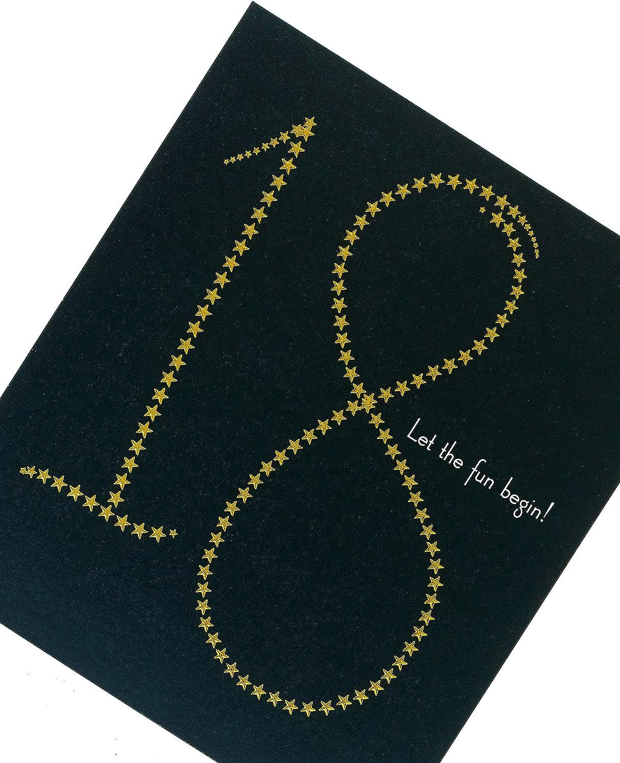 Gold Foil Stars Design Age 18 Birthday Card