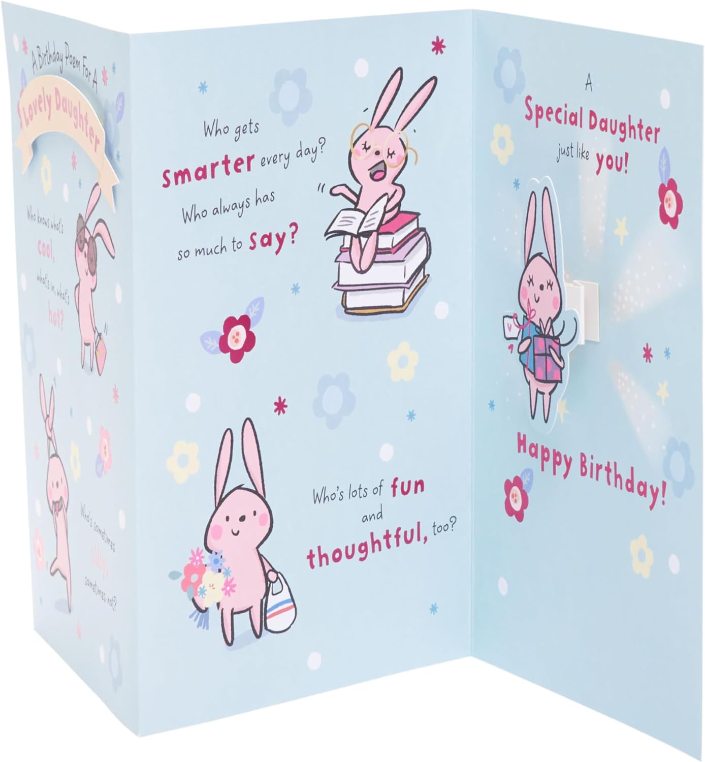 UK Greetings Birthday Card for Daughter - Pop-Up Design With Poem
