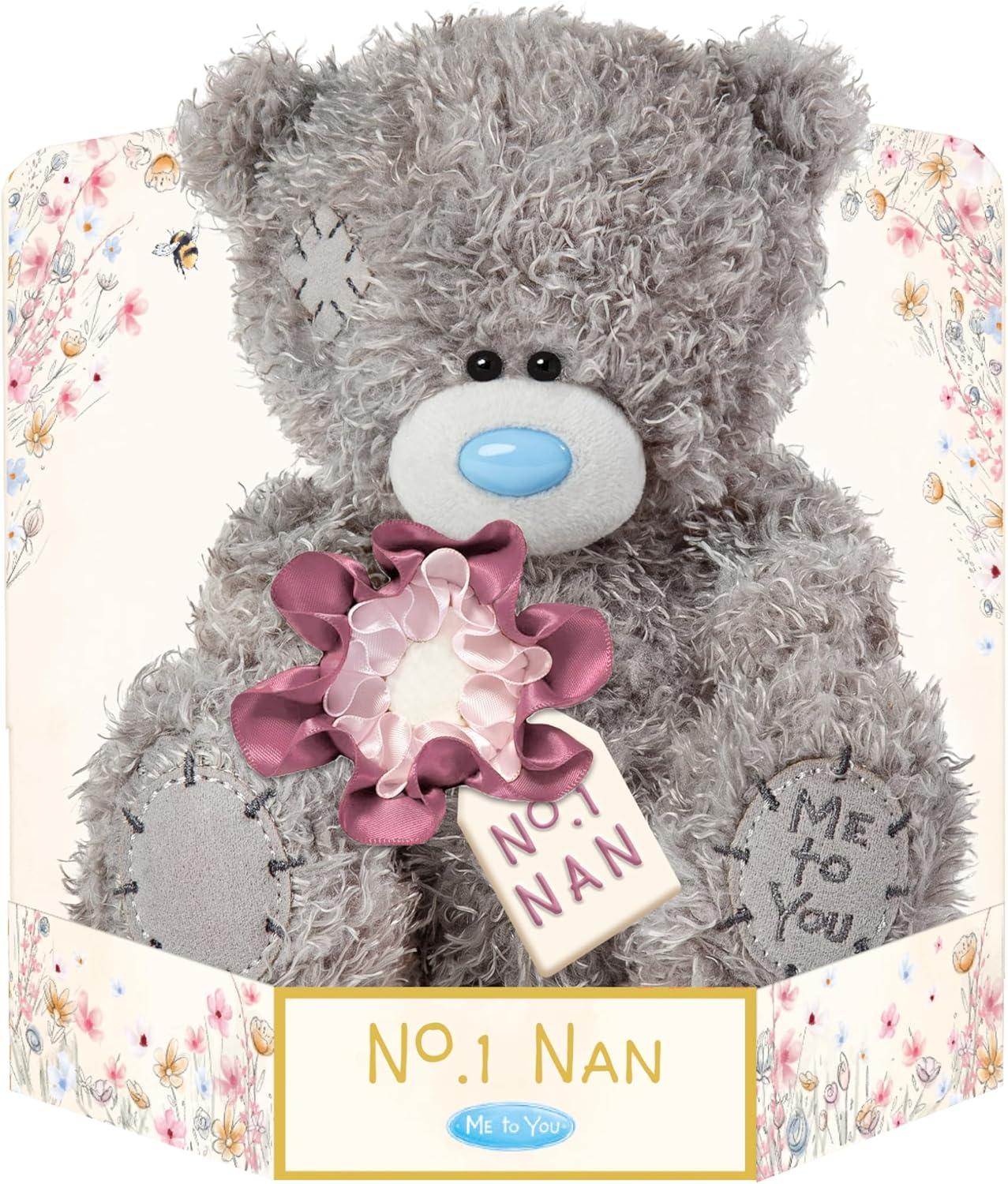 Me to You Tatty Teddy 'Wonderful Nan' 15cm Plush Bear On Gift Plinth - Official Mother's Day Collection