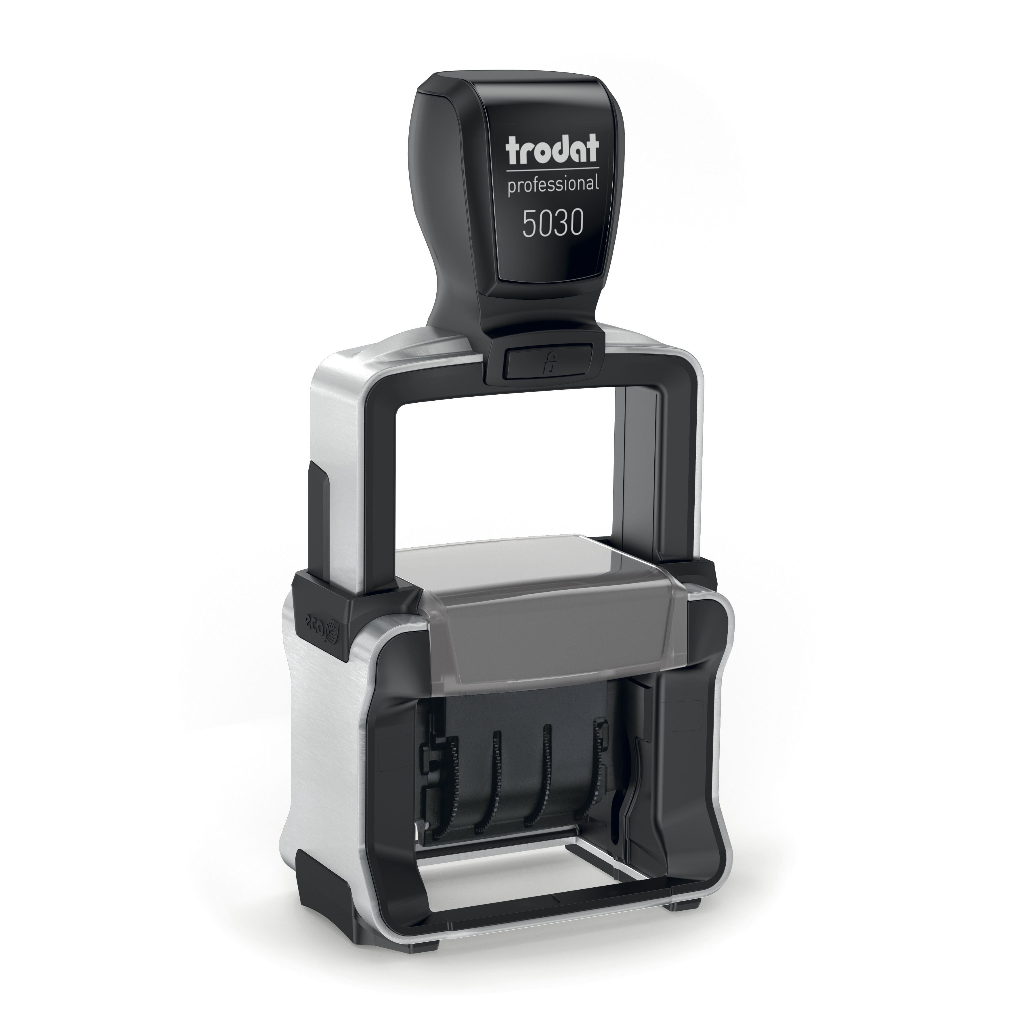 Trodat Professional 5030 Self Inking Date Stamp 26x4mm Black Ink - 120193