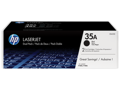 HP 35A Black Standard Capacity Toner Cartridge 1.5K pages Twinpack for HP LaserJet P1005/P1006 - CB435AD