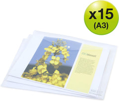 Rapesco Eco Popper Wallet, A3 - Clear (Pack 15)