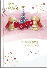 Christmas Card for Wife – Open Verse Romantic Festive Design