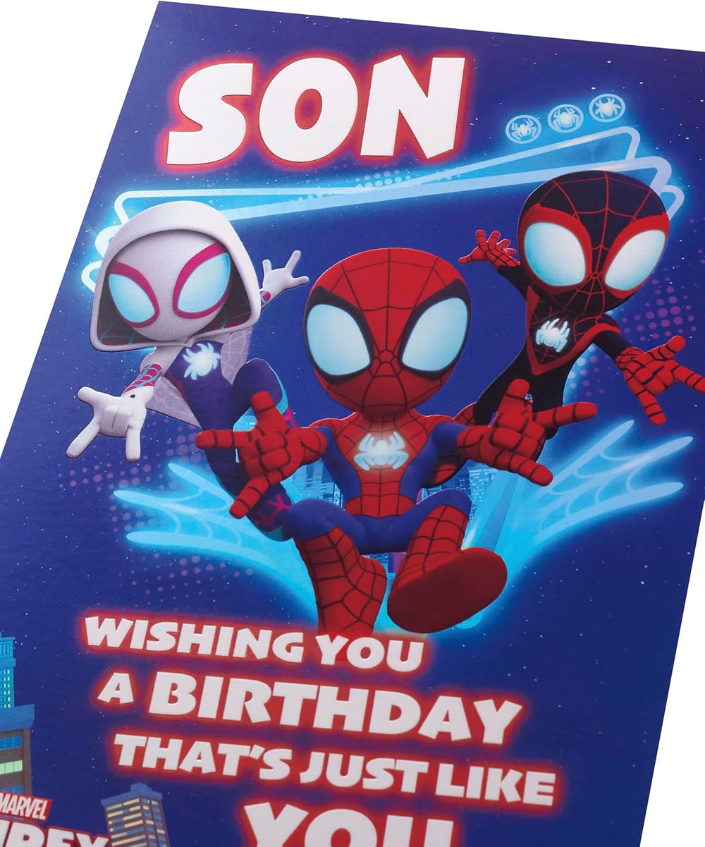 UK Greetings Marvel Spider-Man Birthday Card for Son - Cool Design