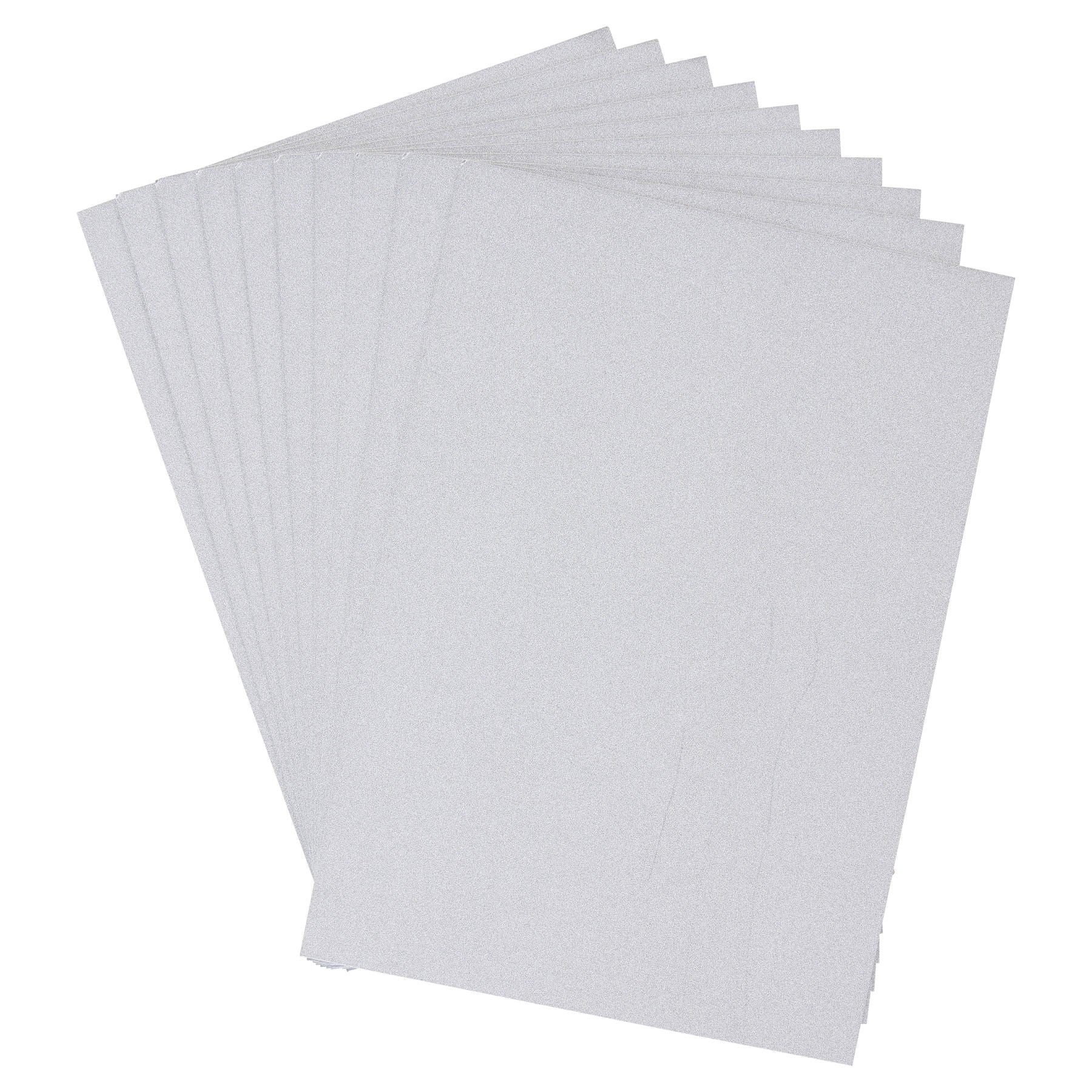 A4 250gsm Glitter Card 10 Sheets - Silver