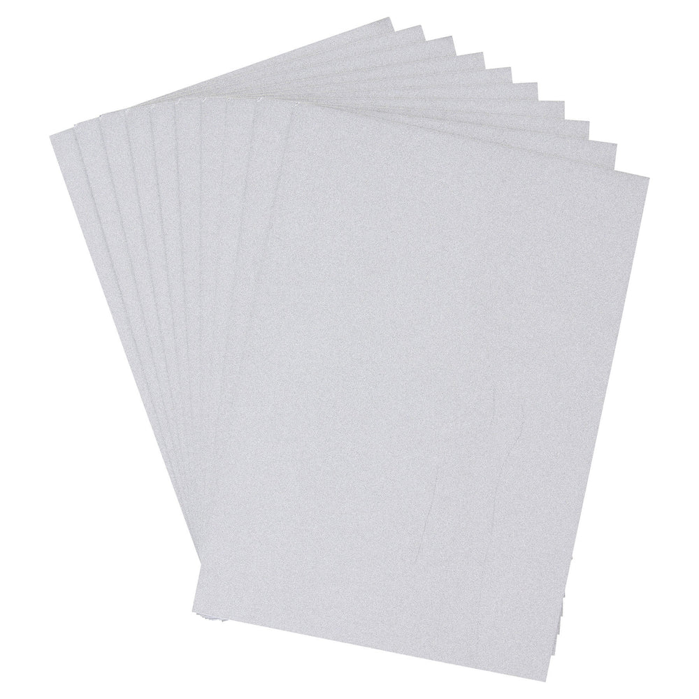A4 250gsm Glitter Card 10 Sheets - Silver