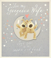 Cute Boofle Birthday Card For My Gorgeous Wife