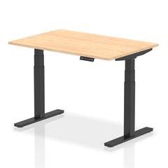 Dynamic Air 1200 x 800mm Height Adjustable Desk Maple Top Black Leg HA01197 DD