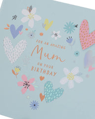 Silver Copper Foil Details Mum Birthday Card