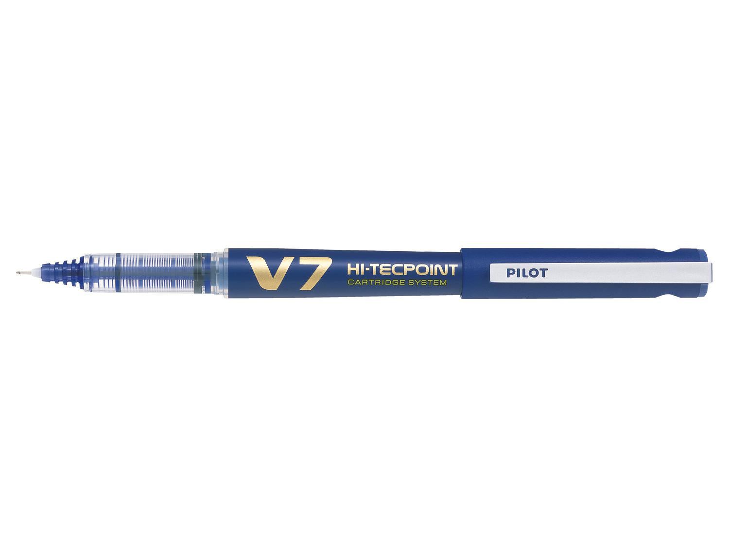 Pilot Begreen V7 Hi-Tecpoint Cartridge System Liquid Ink Rollerball Pen Recycled 0.7mm Tip 0.5mm Line Blue (Pack 10) - 4902505442889