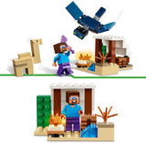 LEGO Minecraft Steve's Desert Expedition - House Toy with 3 Figures incl. Steve, plus a Crafting Table & Enchanted Axe - Gaming Gift for 6+ Year Old Boys & Girls - 21251