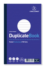 Challenge 210x130mm Duplicate Book Carbonless Ruled Taped Cloth Binding 100 Sets (Pack 5) - 100080458