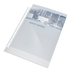 Esselte Multi Punched Pocket Polypropylene A4 105 Micron Top Opening Clear (Pack 25) 47187