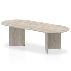 Dynamic Impulse W2400 x D1000 x H730mm Boardroom Table Panel Arrowhead Leg Grey Oak Finish - I003278 DD