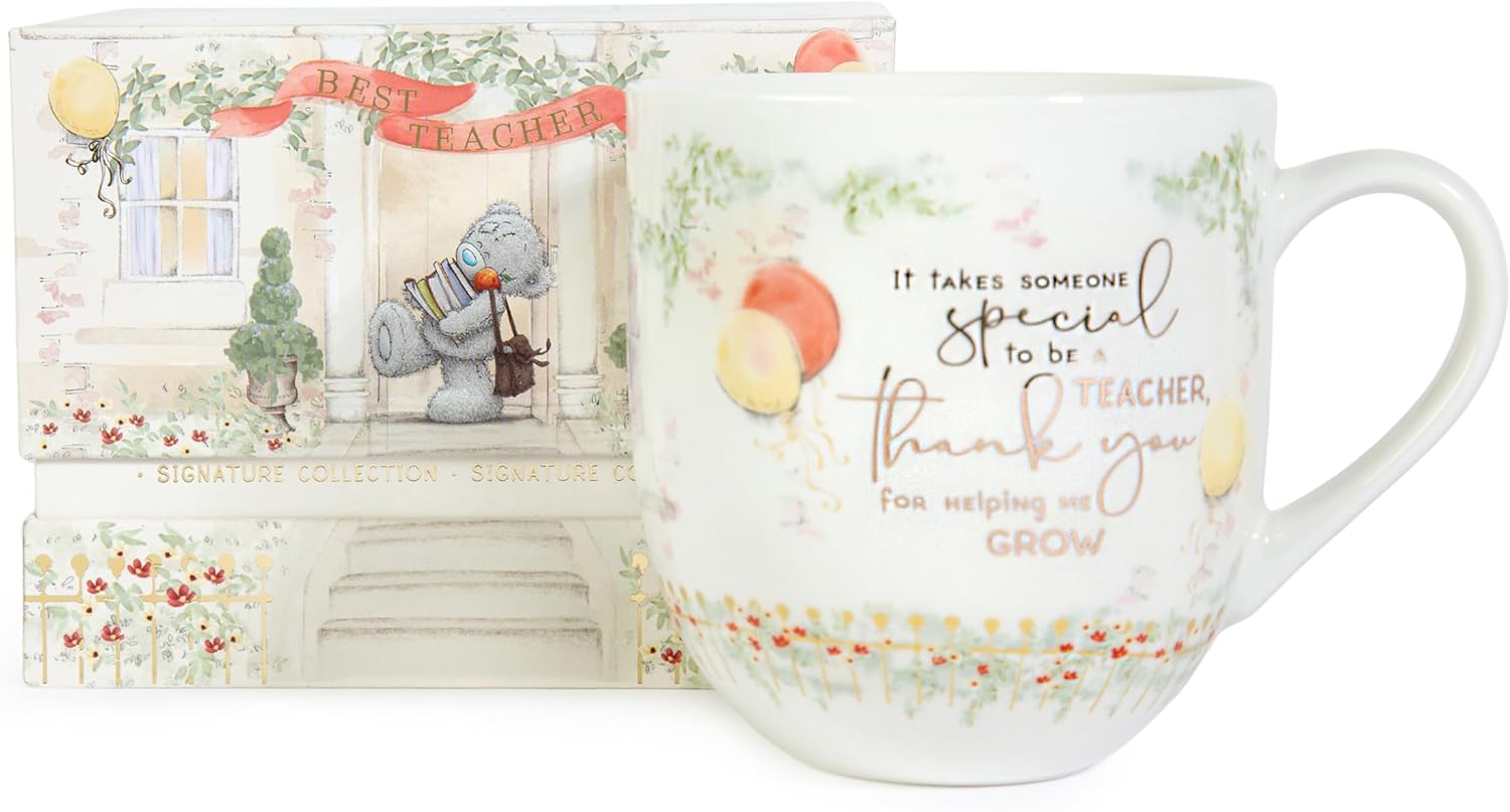 Tatty Teddy Luxury Bone China Gift Mug for Teacher Thank You Presented in Satin Lined Gift Box Signature Collection