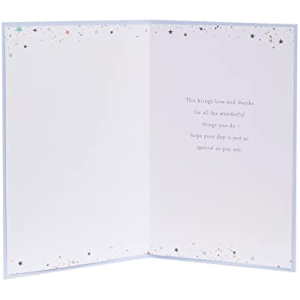 Birthday Card For Fiance Cute Design With Heart and Stars